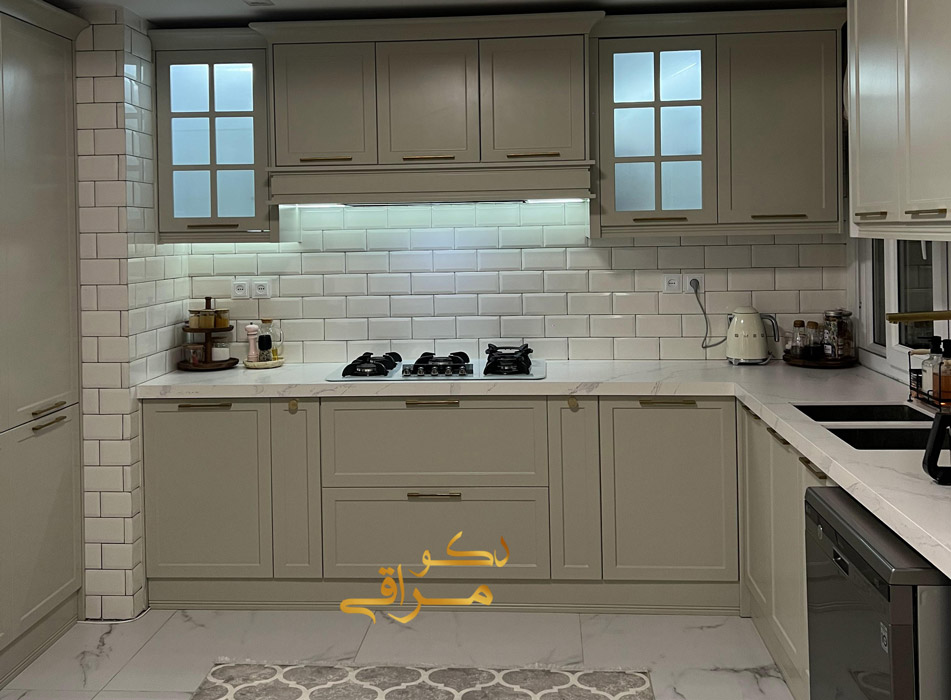 کابینت نئوکلاسیک رنگ گریژ