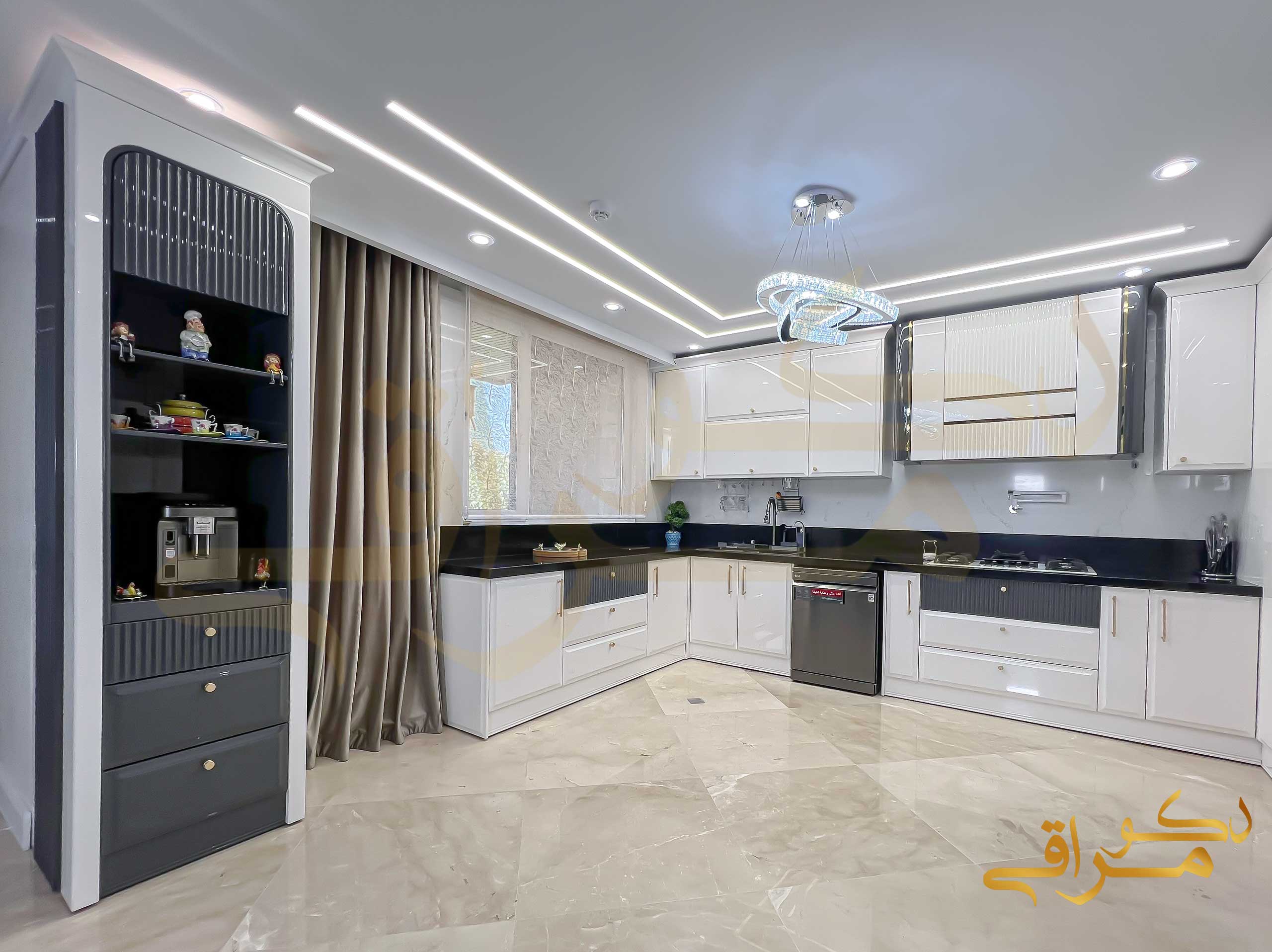 کابینت سفید طوسی