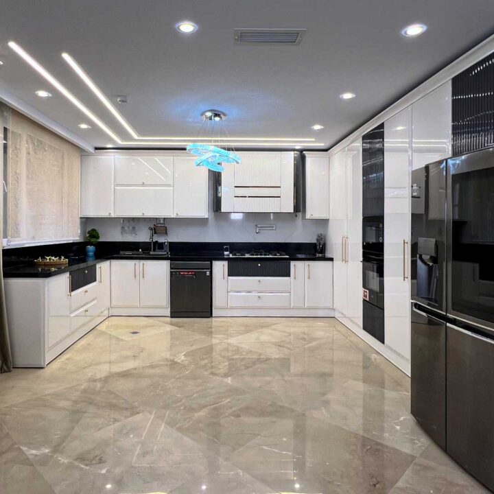 Polish finish kitchen Cabinet