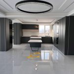 کابینت طوسی تیره مات سبک مدرن اروپایی