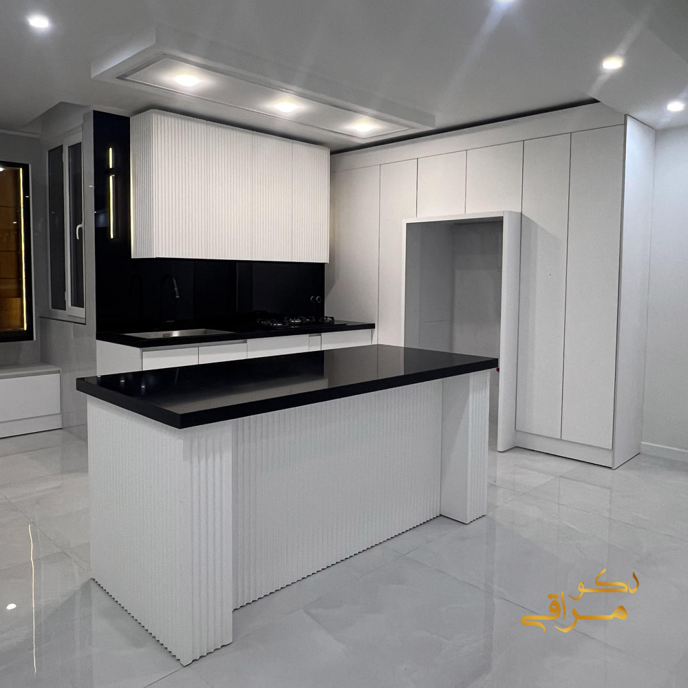 کابینت سفید مشکی جدید