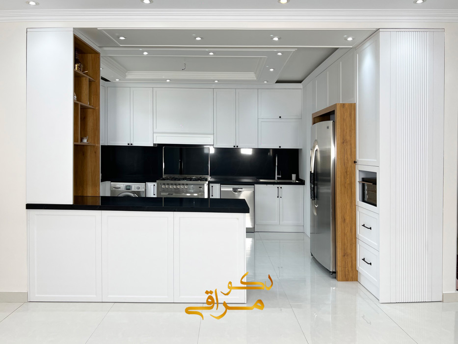 کابینت سفید یکدست | طراحی و اجرا دکو مراقی