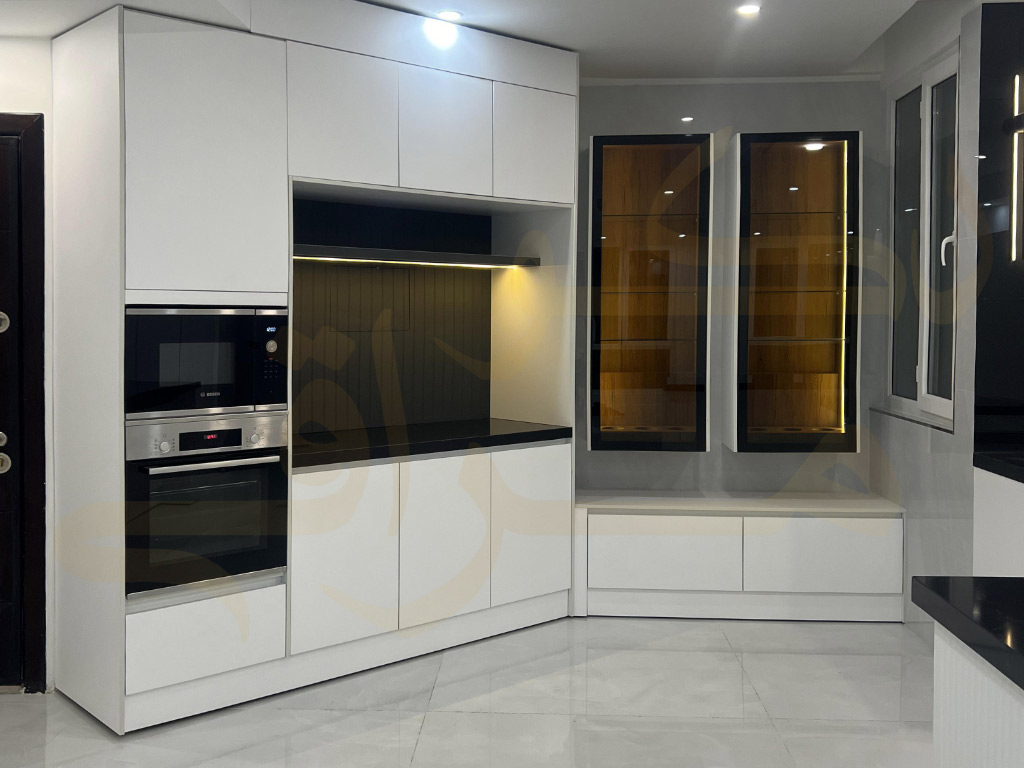 کابینت طرح اروپایی سفید