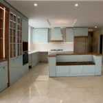 کابینت نئوکلاسیک آبی پاستیلی