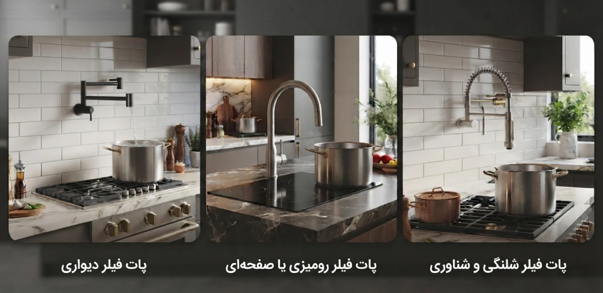 عکس انواع پات فیلر (شیر قابلمه پرکن)